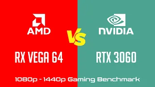 AMD Radeon RX Vega 64 vs nVidia GeForce RTX 3060 - 1080p 1440p Gaming Benchmark (Ryzen 9 3950X)
