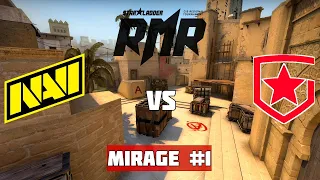 ГРУППА А. NAVI vs GAMBIT. Map-1 Mirage. StarLadder CIS RMR 2021