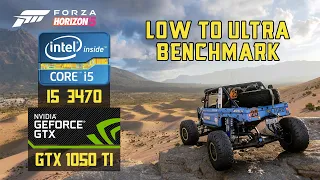 i5 3470 GTX 1050 Ti Forza Horizon 5 | Low To Max Settings Benchmark Gameplay | 720p (1366x768 FS)