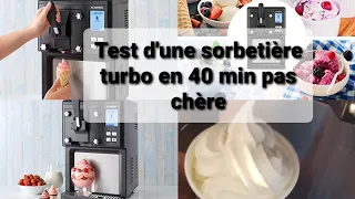 Test Sorbetière turbo 40 min bon rapport qualité-prix glace à l'italienne crème glacé sorbet Sundae