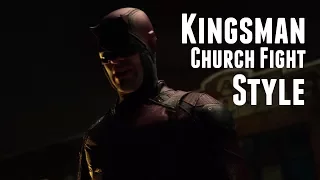 Daredevil Stairway Fight - Kingsman Church Fight Style | HD