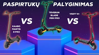 TEVERUN BLADE MINI PRO vs VSETT 9+ vs KAABO MANTIS 8 PRO - Comparison