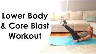 LOWER BODY & CORE BLAST WORKOUT (w/Mini Ball & Ankle Band)