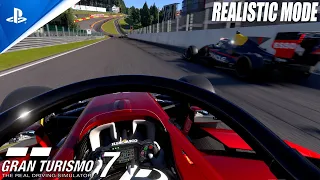 Gran Turismo 7: REALISTIC F1 Gameplay - Scuderia Ferrari Super Formula Onboard Race At Spa [4K HDR]