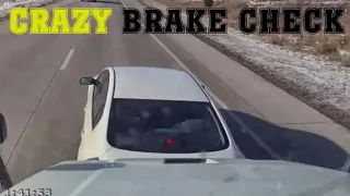 Brake Checks vs Semi Truck Driver. Brave or Crazy Man?