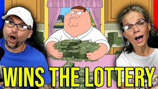 Teacher Reaction to "FAMILY GUY" - WINS THE LOTTERY