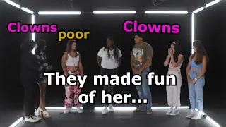 Rich kids humiliate poor girl