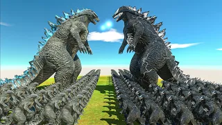 Symbiote Godzilla War | Growing Godzilla 2014 VS Venom Godzilla - Animal Revolt Battle Simulator