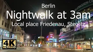 City Walk BERLIN - Local place walking at 3am - Schöneberg - Friedenau - Steglitz