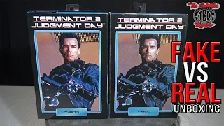 Unboxing Terminator T-800 Fake Vs Real Judgement Day 2 Neca Action Figure