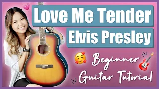 Love Me Tender - Elvis Presley Beginner Guitar Lesson Tutorial [ Chords | Strumming | Play-Along ]