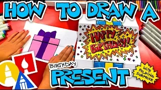 How To Draw A Birthday Present Folding Surprise