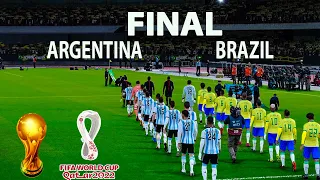 Argentina VS Brazil  FINAL  FIFA World Cup Qatar 2022  Full Match All Goals PES Gameplay