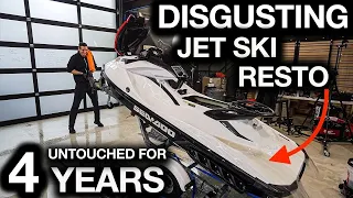 Jet Ski Full Disaster Detail Abandoned For 4 Years!