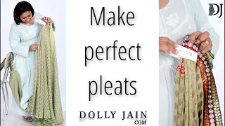 Learn the trick to make Perfect Pleats with SAREE PEGS |Dolly Jain|
