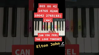 Can You Feel The Love Tonight - Elton John #pianotutorial #howtoplay #piano #viral #music #tutorial