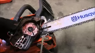 How to change the Husqvarna 450 chainsaw chain