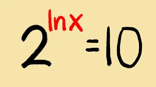 fun exponential equation with a nice logarithmic property