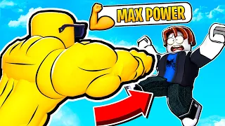 Unlocking MAX POWER in PUSHING SIMULATOR (ROBLOX)