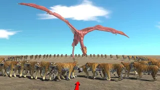Wyvern vs 100 Tigers - Animal Revolt Battle Simulator