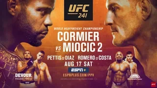 UFC 241 Cormier vs Miocic 2 Live | Diaz vs pettis | Romero vs Costa