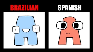 Reverse Brazilian Alphabet Lore vs Spanish Alphabet Lore | Alphabet Lore Animation - TD Rainbow