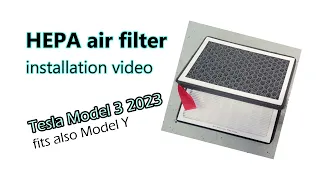 2023 Tesla Model 3 cabin air filter change to Basenor HEPA filter | works also for Model Y