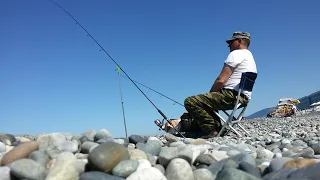 Спининг.Рыбалка на черном море.Барабуля. Ловля барабули на донку с берега.