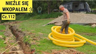 Laying drainage to drain the area around the house. Damdyl habitat part 112