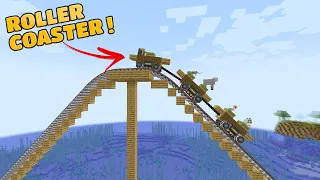 Roller Coaster train in minecraft - Create mod v0.5