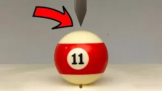 EXPERIMENT HYDRAULIC Guillotine 100 TON vs Billiard ball