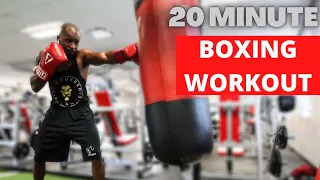 20 MINUTE CARDIO BOXING WORKOUT for BEGINNERS | Heavy Bag Workout
