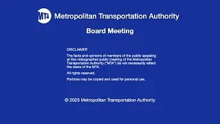 MTA Board Meeting - 3/29/2023