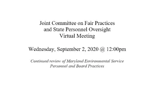 Joint Committee on Fair Practices and State Personnel Oversight