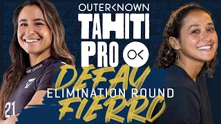 Johanne Defay vs Vahine Fierro | Outerknown Tahiti Pro - Elimination Round Heat Replay