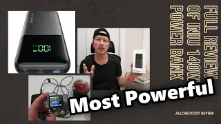 INIU 140W Power Bank, 27000mAh High Capacity Laptop Charger B64, Unboxing And Full Review