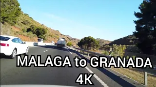 [4K Full Drive] MALAGA to GRANADA via Autovia, Andalusia, Spain