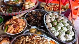 Traditional Wedding Banquet in a small Chinese village.