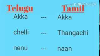 Learn Tamil through telugu part-1 || telugu latest ||