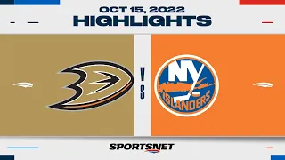 NHL Highlights | Ducks vs. Islanders - October 15, 2022