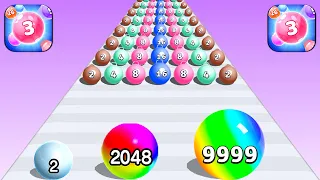 Top Video TikTok Gameplay Satisfying Mobile Game Max Levels - Ball Run 2048, Marble Run, Pancake Run