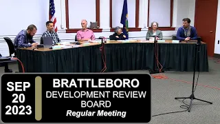 Brattleboro Development Review Board: Bratt DRB Mtg 9/20/23