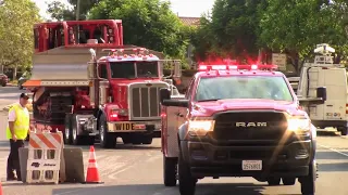 (New Dozer Tender) LACoFD Dozer Team 5 Responding