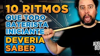 Aula de bateria - 10 RITMOS que todo o Baterista Iniciante DEVERIA SABER!