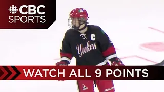 Yukon's Gavin McKenna goes OFF for NINE POINTS in this game at the 2023 Canada Winter Games