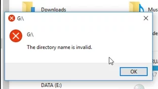 Fix Error "The directory name is invalid"