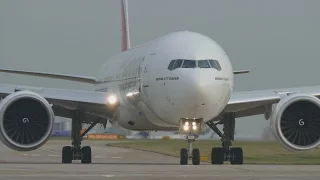 Emirates 777-300ER Amazing Close Up Takeoff! [4K]