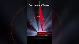 🇬🇪  A snippet from the first rehearsal of Georgia (Nutsa - Firefighter) #esc2024