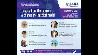 EFIM webinar: "Lessons from the pandemic to change the hospital model"