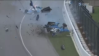 IndyCar Series 2017. Indy 500. Jay Howard & Scott Dixon Horrifying Crash (All Angles + Interviews)